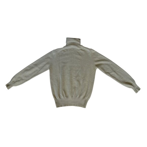 Vintage 90s Evan Picone Beige Lambswool Angora Turtle Neck Sweater Size Large - Picture 10 of 11